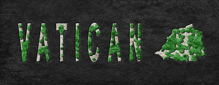 Map of Vatican Reforestation Green Agenda, Climate Messageの写真素材