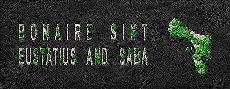 Map of Caribbean Netherlands Reforestation Green Agenda, Climate Messageの写真素材