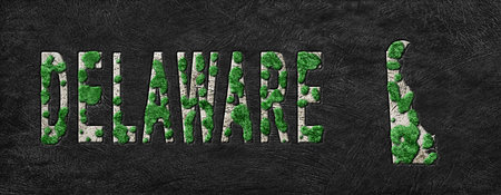 Map of Delaware Reforestation Green Agenda, Climate Messageの写真素材