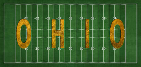 Ohio Golden USA State on Football Fieldの写真素材