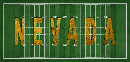Nevada Golden USA State on Football Fieldの写真素材