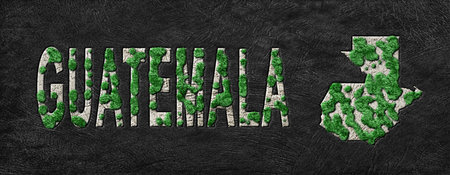 Map of Guatemala Reforestation Green Agenda, Climate Messageの写真素材