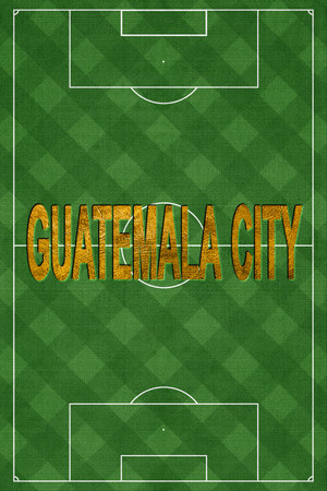 Guatemala City Tourism and travel, white backgroundの写真素材