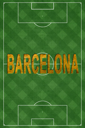 Barcelona Tourism and travel, white backgroundの写真素材