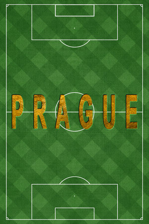 Prague Tourism and travel, white backgroundの写真素材