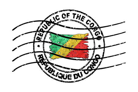 Republic of the Congo Passport Stamp Flag Travel Document Symbolの写真素材