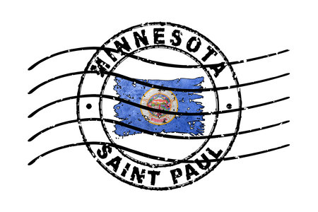 Minnesota Passport Stamp Flag Travel Document Symbolの写真素材