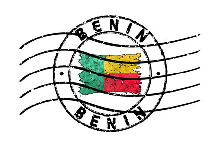 Benin Passport Stamp Flag Travel Document Symbolの写真素材