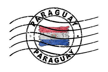Paraguay Passport Stamp Flag Travel Document Symbolの写真素材