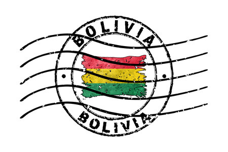 Bolivia Passport Stamp Flag Travel Document Symbolの写真素材