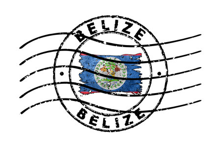 Belize Passport Stamp Flag Travel Document Symbolの写真素材