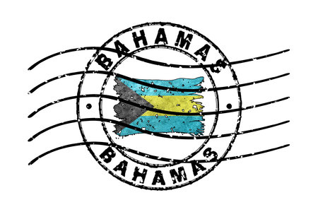 Bahamas Passport Stamp Flag Travel Document Symbolの写真素材