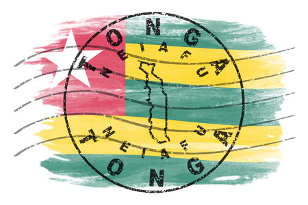 Tonga Neiafu Round Seal Map Designの写真素材