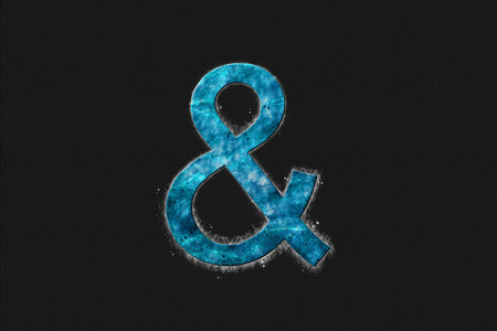 Ampersand Symbol,Â Ampersand icon,Â and symbol, Blue Symbol