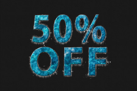 Sale and discount Price offÂ tag,Â label or badge, 50 percent sale, Blue Symbol