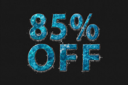 Sale and discount Price offÂ tag,Â label or badge, 85 percent sale, Blue Symbol