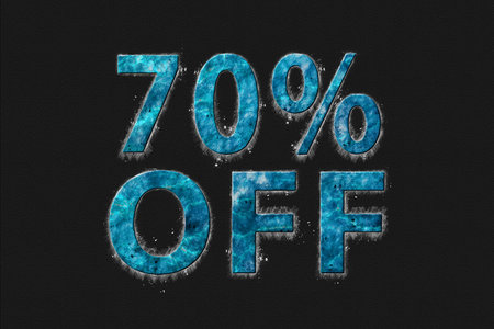 Sale and discount Price offÂ tag,Â label or badge, 70 percent sale, Blue Symbol