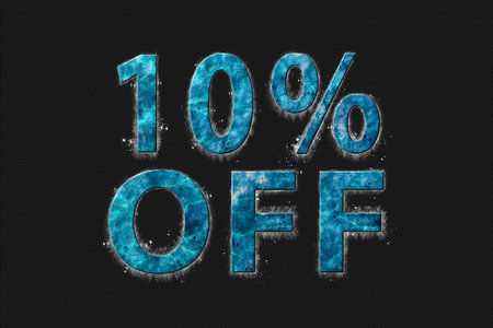 Sale and discount Price offÂ tag,Â label or badge, 10 percent sale, Blue Symbol