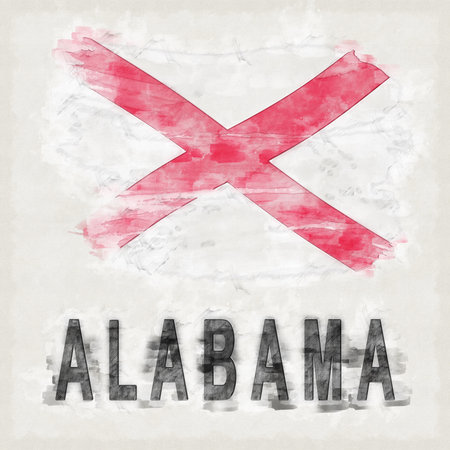 Alabama National Colors with Country Name Backgroundの写真素材