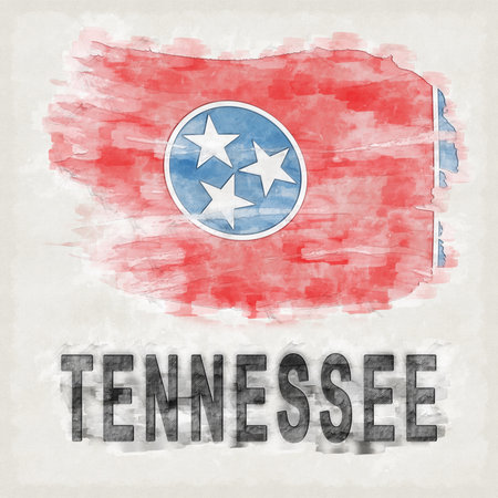 Tennessee National Colors with Country Name Backgroundの写真素材
