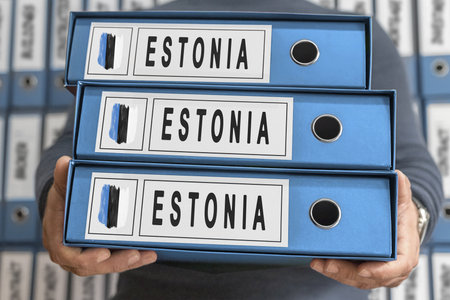 Estonia Administrative Files, Hands Holding Folders