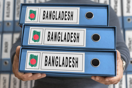 Bangladesh Administrative Files, Hands Holding Folders