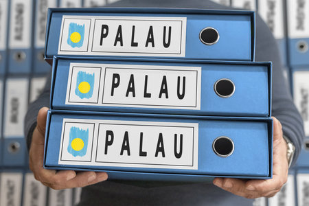 Palau Administrative Files, Hands Holding Folders