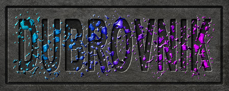 Neon Dubrovnik Glow, Color Splash Cityの写真素材