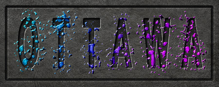 Neon Ottawa Glow, Color Splash Cityの写真素材