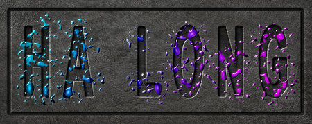 Neon Ha Long Glow, Color Splash Cityの写真素材