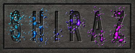 Neon Shiraz Glow, Color Splash Cityの写真素材