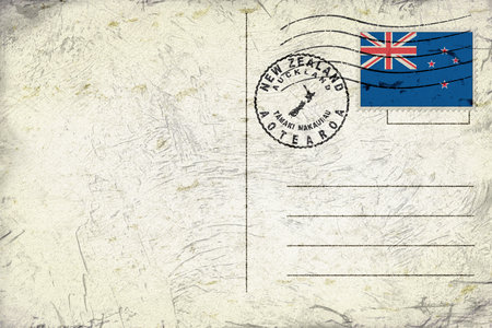 New Zealand Auckland Round Seal Map Designの写真素材