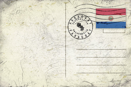 Paraguay Encarnacion Round Seal Map Designの写真素材