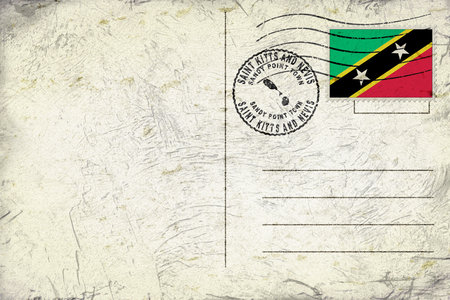 Saint Kitts and Nevis Sandy Point Town Round Seal Map Designの写真素材