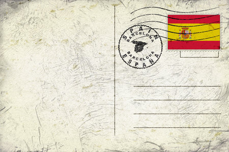 Spain Barcelona Round Seal Map Designの写真素材