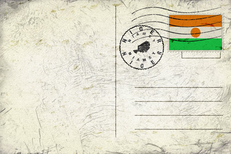 Niger Niamey Round Seal Map Designの写真素材