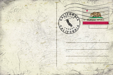 California Fresno Round Seal Map Designの写真素材