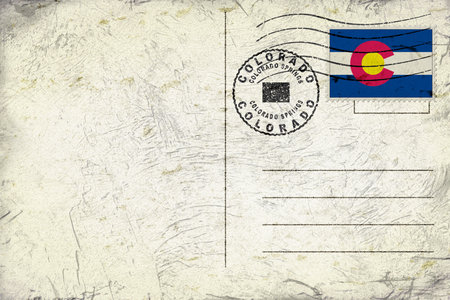 Colorado Colorado Springs Round Seal Map Designの写真素材