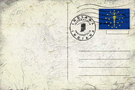 Indiana Indianapolis Round Seal Map Designの写真素材