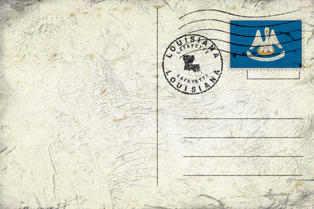 Louisiana Lafayette Round Seal Map Designの写真素材