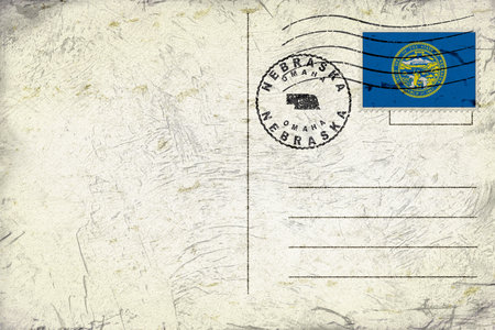 Nebraska Omaha Round Seal Map Designの写真素材