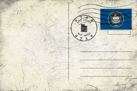 Utah West Jordan Round Seal Map Designの写真素材