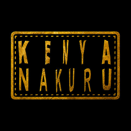 Kenya Nakuru Gold Typography Stamp Designの写真素材