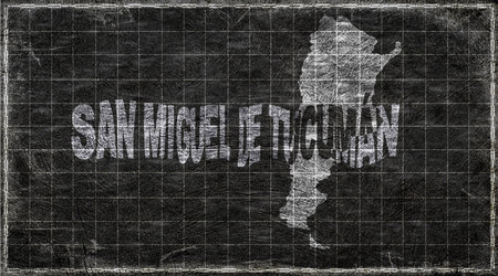 Argentina San Miguel de Tucuman Chalkboard Typography Map