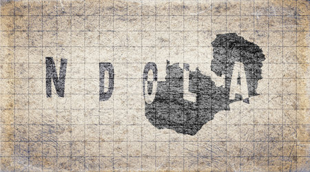 Zambia Ndola Retro Typography Mapの写真素材