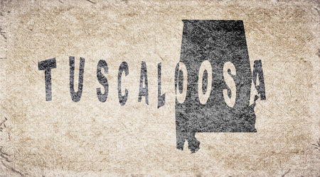 Alabama Tuscaloosa Retro Typography Mapの写真素材