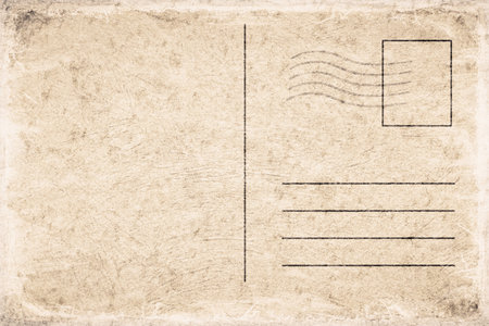 Vintage Blank Postcard Template With Copy Spaceの写真素材