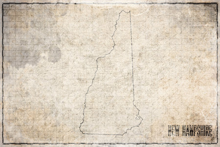 Antique Map of New Hampshire on Aged Paper, Historical Map
