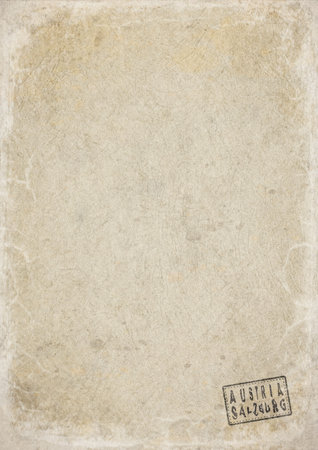 Austria Salzburg Blank Government Document on Worn Paperの写真素材