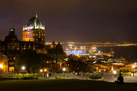 a gothic architecture in Quebec, Canadaの写真素材